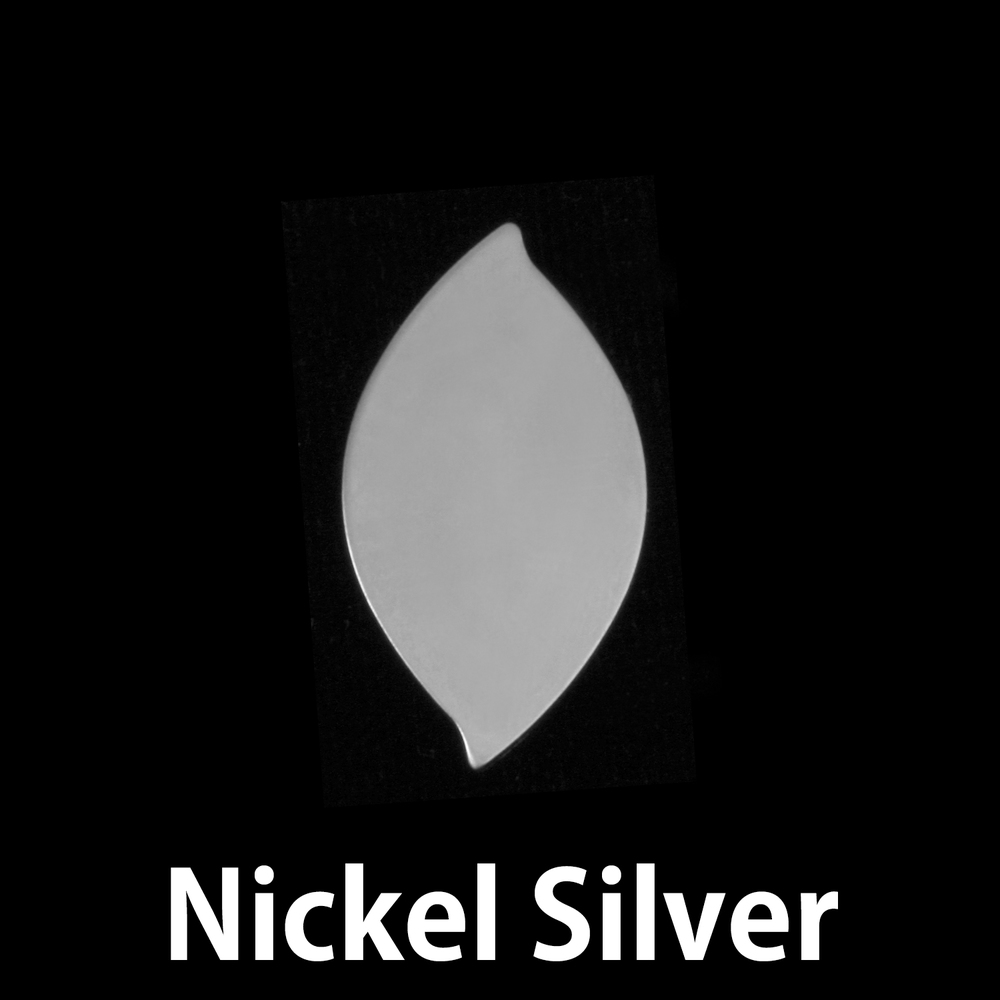Metal Stamping Blanks Nickel Silver Leaf, 25mm (1") x 12.7mm (.50"), 24g